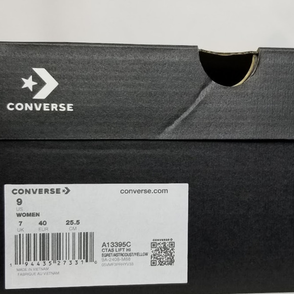 Converse Women's CTAS Lift Platform Western Stitch Size 9 Yellow A13395C NWT - Picture 8 of 8